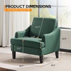 image:imageVINGLI Linen Fabric Accent Chairs Set of 2 Grey Modern Upholstered Armchair Comfy Sofa Chair Living Room Bedroom Furniture for ApartmentGreen