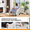 image:imageVINGLI Linen Fabric Accent Chairs Set of 2 Grey Modern Upholstered Armchair Comfy Sofa Chair Living Room Bedroom Furniture for ApartmentGrey