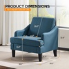 image:imageVINGLI Linen Fabric Accent Chairs Set of 2 Grey Modern Upholstered Armchair Comfy Sofa Chair Living Room Bedroom Furniture for ApartmentNavy Blue