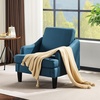 image:imageVINGLI Linen Fabric Accent Chairs Set of 2 Grey Modern Upholstered Armchair Comfy Sofa Chair Living Room Bedroom Furniture for ApartmentNavy Blue