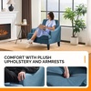 image:imageVINGLI Linen Fabric Accent Chairs Set of 2 Grey Modern Upholstered Armchair Comfy Sofa Chair Living Room Bedroom Furniture for ApartmentNavy Blue
