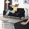 image:imageVINGLI Loveseat Sofa Set for Living Room MidCentury Modern Couch and Love Seat Set53 Loveseat71 Small Couch for Bedroom Sofa Furniture for Small Spaces Apartment BlackBlack