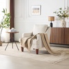 image:imageVINGLI MidCentury Accent Chairs Beige Upholstered Armchair Comfy Sofa Chair Reading Chair High Back Living Room Bedroom Furniture for Apartment