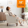 image:imageVINGLI MidCentury Accent Chairs Beige Upholstered Armchair Comfy Sofa Chair Reading Chair High Back Living Room Bedroom Furniture for Apartment