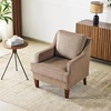 image:imageVINGLI MidCentury Accent Chairs Light Brown Upholstered Armchair Comfy Sofa Chair Reading Chair High Back Living Room Bedroom Furniture for Apartment