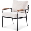 image:imageVINGLI MidCentury Modern Accent Armchiar for Small Space Small Comfy Upholstered Leisure Reading Chair with Wood Armrest for Bedroom Living Room Waiting Room Linen GreyLinen Beige
