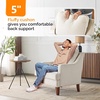 image:imageVINGLI MidCentury Modern Accent Chair Beige Upholstered Armchair Comfy Sofa Chair Reading Chair High Back for Living Room Bedroom Furniture Apartment2