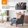 image:imageVINGLI MidCentury Modern Accent Chair Black Upholstered Armchair Comfy Sofa Chair Reading Chair High Back for Living Room Bedroom Furniture Apartment1
