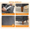 image:imageVINGLI MidCentury Modern Accent Chair Black Upholstered Armchair Comfy Sofa Chair Reading Chair High Back for Living Room Bedroom Furniture Apartment2
