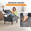 image:imageVINGLI MidCentury Modern Accent Chair Black Upholstered Armchair Comfy Sofa Chair Reading Chair High Back for Living Room Bedroom Furniture Apartment2