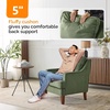 image:imageVINGLI MidCentury Modern Accent Chair Green Upholstered Armchair Comfy Sofa Chair Reading Chair High Back for Living Room Bedroom Furniture Apartment