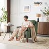 image:imageVINGLI MidCentury Modern Accent Chair Green Upholstered Armchair Comfy Sofa Chair Reading Chair High Back for Living Room Bedroom Furniture Apartment