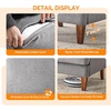 image:imageVINGLI MidCentury Modern Accent Chairs Set of 2 Light Grey Upholstered Armchair Comfy Sofa Chairs Reading Chair High Back for Living Room Bedroom Furniture Apartment