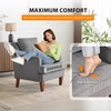 image:imageVINGLI MidCentury Modern Accent Chairs Set of 2 Light Grey Upholstered Armchair Comfy Sofa Chairs Reading Chair High Back for Living Room Bedroom Furniture Apartment
