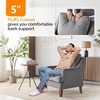 image:imageVINGLI MidCentury Modern Accent Chairs Set of 2 Light Grey Upholstered Armchair Comfy Sofa Chairs Reading Chair High Back for Living Room Bedroom Furniture Apartment