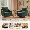 image:imageVINGLI MidCentury Modern Swivel Accent Chairs Set of 2 360Upholstered Armchairs Home Sofa with Track Arms for Living Room Bedroom Reading Room Club Swivel Chairs Chenille GreenChenille Green