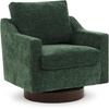 image:imageVINGLI MidCentury Modern Swivel Accent Chairs Set of 2 360Upholstered Armchairs Home Sofa with Track Arms for Living Room Bedroom Reading Room Club Swivel Chairs Chenille GreenChenille Green