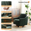 image:imageVINGLI MidCentury Modern Swivel Accent Chairs Set of 2 360Upholstered Armchairs Home Sofa with Track Arms for Living Room Bedroom Reading Room Club Swivel Chairs Chenille GreenChenille Green