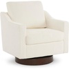 image:imageVINGLI MidCentury Modern Swivel Accent Chairs Set of 2 360Upholstered Armchairs Home Sofa with Track Arms for Living Room Bedroom Reading Room Club Swivel Chairs Chenille GreenChenille Beige