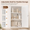 image:imageVINGLI Mirror Medicine Cabinet Wall Mounted Bathroom Storage Organizer Over Toilet with 6 Open Curved Shelves Adjustable Vanity Cupboard with Single Door for Entryway amp Living Room WhiteWhite