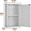 image:imageVINGLI Mirror Medicine Cabinet Wall Mounted Bathroom Storage Organizer Over Toilet with 6 Open Curved Shelves Adjustable Vanity Cupboard with Single Door for Entryway amp Living Room WhiteWhite