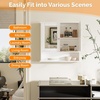 image:imageVINGLI Mirror Medicine Cabinet Wall Mounted Bathroom Storage Organizer Over Toilet with 6 Open Curved Shelves Adjustable Vanity Cupboard with Single Door for Entryway amp Living Room WhiteWhite