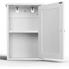image:imageVINGLI Mirror Medicine Cabinet Wall Mounted Bathroom Storage Organizer Over Toilet with 6 Open Curved Shelves Adjustable Vanity Cupboard with Single Door for Entryway amp Living Room WhiteWhite