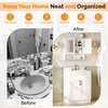 image:imageVINGLI Mirror Medicine Cabinet Wall Mounted Bathroom Storage Organizer Over Toilet with 6 Open Curved Shelves Adjustable Vanity Cupboard with Single Door for Entryway amp Living Room WhiteWhite