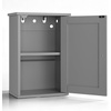 image:imageVINGLI Mirror Medicine Cabinet Wall Mounted Bathroom Storage Organizer Over Toilet with 6 Open Curved Shelves Adjustable Vanity Cupboard with Single Door for Entryway amp Living Room WhiteGrey