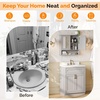 image:imageVINGLI Mirror Medicine Cabinet Wall Mounted Bathroom Storage Organizer Over Toilet with 6 Open Curved Shelves Adjustable Vanity Cupboard with Single Door for Entryway amp Living Room WhiteGrey