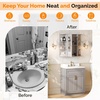 image:imageVINGLI Mirror Medicine Cabinet Wall Mounted Bathroom Storage Organizer Over Toilet with 6 Open Curved Shelves Adjustable Vanity Cupboard with Single Door for Entryway amp Living Room WhiteGrey