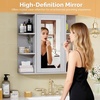 image:imageVINGLI Mirror Medicine Cabinet Wall Mounted Bathroom Storage Organizer Over Toilet with 6 Open Curved Shelves Adjustable Vanity Cupboard with Single Door for Entryway amp Living Room WhiteGrey