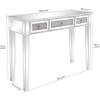 image:imageVINGLI Mirrored Vanity Desk with 2 Drawers Modern ConsoleSofaMakeup Desk for BedroomLiving RoomEntryway Multifunctional Workstation for Kids Teen SilverSilver