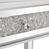 image:imageVINGLI Mirrored Vanity Desk with 2 Drawers Modern ConsoleSofaMakeup Desk for BedroomLiving RoomEntryway Multifunctional Workstation for Kids Teen SilverSilver