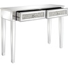 image:imageVINGLI Mirrored Vanity Desk with 2 Drawers Modern ConsoleSofaMakeup Desk for BedroomLiving RoomEntryway Multifunctional Workstation for Kids Teen SilverSilver