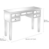 image:imageVINGLI Mirrored Vanity Desk with 2 Drawers Modern ConsoleSofaMakeup Desk for BedroomLiving RoomEntryway Multifunctional Workstation for Kids Teen SilverSilver