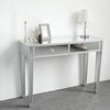 image:imageVINGLI Mirrored Vanity Desk with 2 Drawers Modern ConsoleSofaMakeup Desk for BedroomLiving RoomEntryway Multifunctional Workstation for Kids Teen SilverSilver