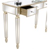 image:imageVINGLI Mirrored Vanity Desk with 2 Drawers Modern ConsoleSofaMakeup Desk for BedroomLiving RoomEntryway Multifunctional Workstation for Kids Teen SilverGold