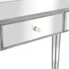 image:imageVINGLI Mirrored Vanity Desk with 2 Drawers Modern ConsoleSofaMakeup Desk for BedroomLiving RoomEntryway Multifunctional Workstation for Kids Teen SilverSilver