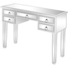 image:imageVINGLI Mirrored Vanity Desk with 2 Drawers Modern ConsoleSofaMakeup Desk for BedroomLiving RoomEntryway Multifunctional Workstation for Kids Teen SilverSilver