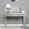 image:imageVINGLI Mirrored Vanity Desk with 2 Drawers Modern ConsoleSofaMakeup Desk for BedroomLiving RoomEntryway Multifunctional Workstation for Kids Teen SilverSilver