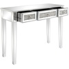 image:imageVINGLI Mirrored Vanity Desk with 2 Drawers Modern ConsoleSofaMakeup Desk for BedroomLiving RoomEntryway Multifunctional Workstation for Kids Teen SilverSilver