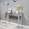 image:imageVINGLI Mirrored Vanity Desk with 2 Drawers Modern ConsoleSofaMakeup Desk for BedroomLiving RoomEntryway Multifunctional Workstation for Kids Teen SilverSilver