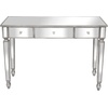 image:imageVINGLI Mirrored Vanity Desk with 2 Drawers Modern ConsoleSofaMakeup Desk for BedroomLiving RoomEntryway Multifunctional Workstation for Kids Teen SilverSilver