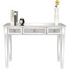 image:imageVINGLI Mirrored Vanity Desk with 2 Drawers Modern ConsoleSofaMakeup Desk for BedroomLiving RoomEntryway Multifunctional Workstation for Kids Teen SilverSilver