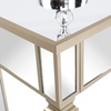 image:imageVINGLI Mirrored Vanity Desk with 2 Drawers Modern ConsoleSofaMakeup Desk for BedroomLiving RoomEntryway Multifunctional Workstation for Kids Teen SilverGold