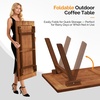 image:imageVINGLI Outdoor Folding Coffee Table Natural Poplar Wood Patio Coffee Table No Assembly Required Ideal for Balcony Porch and Living Room Rectangle NaturalNaturalrectangle