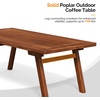 image:imageVINGLI Outdoor Folding Coffee Table Natural Poplar Wood Patio Coffee Table No Assembly Required Ideal for Balcony Porch and Living Room Rectangle NaturalNaturalrectangle