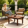 image:imageVINGLI Outdoor Folding Coffee Table Natural Poplar Wood Patio Coffee Table No Assembly Required Ideal for Balcony Porch and Living Room Square Natural