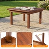 image:imageVINGLI Outdoor Folding Coffee Table Natural Poplar Wood Patio Coffee Table No Assembly Required Ideal for Balcony Porch and Living Room Square Natural